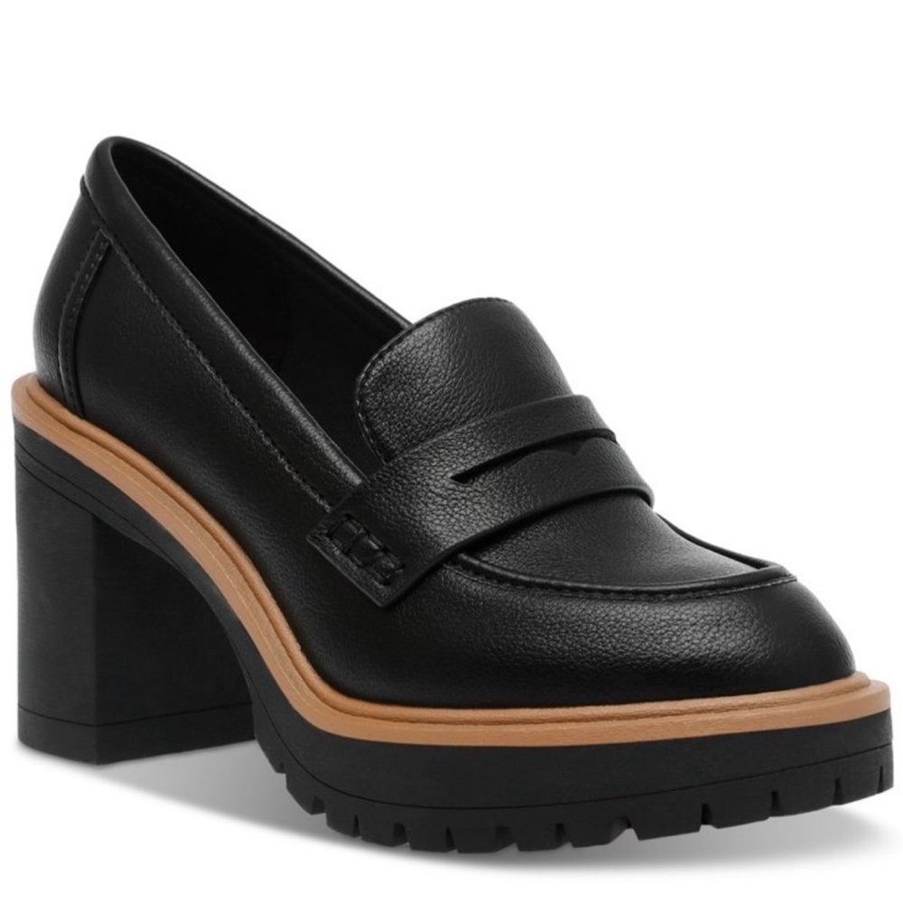 Dolce Vita Black Chunky Heel Loafers sz 8.5